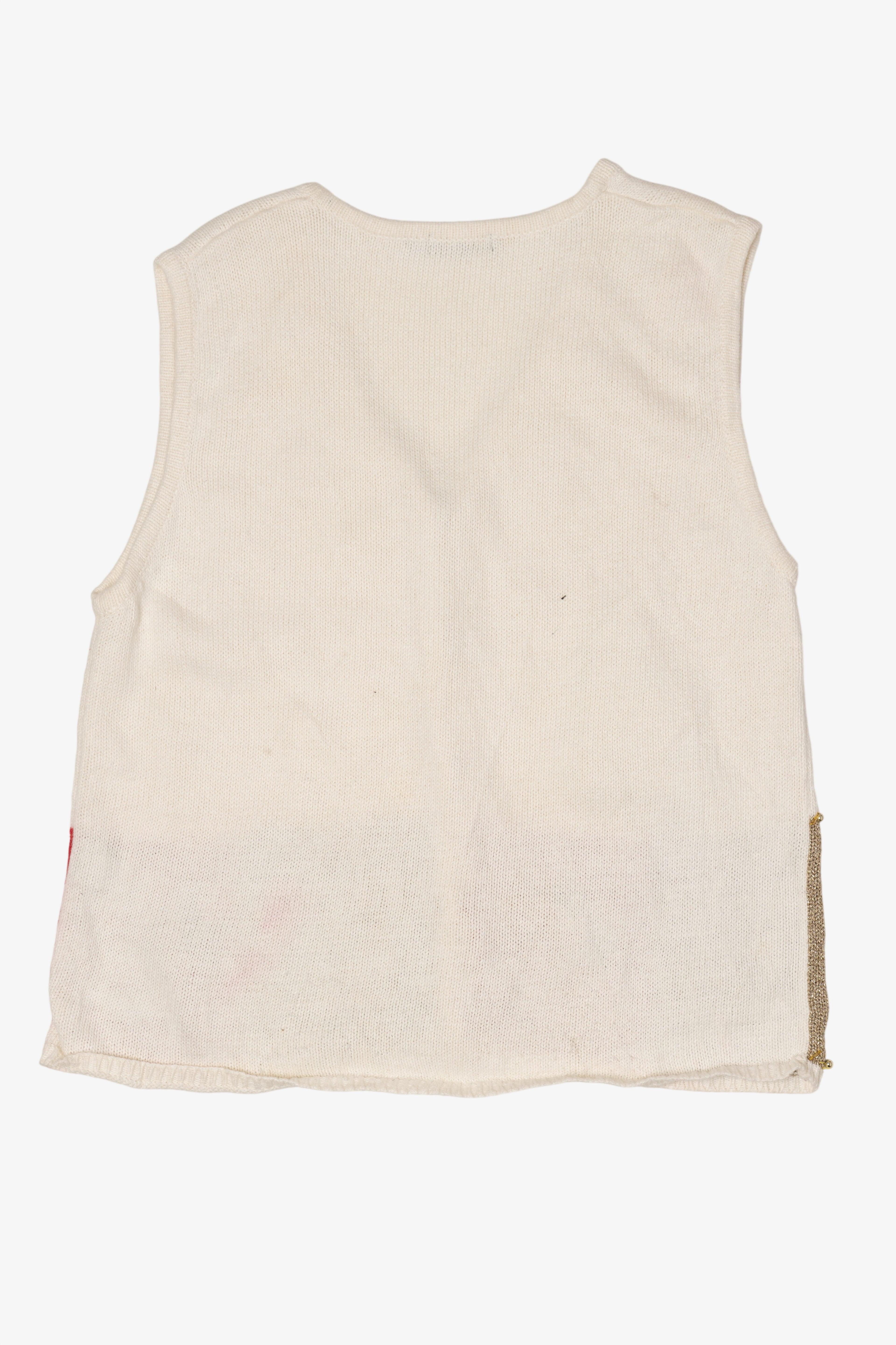 Vintage White A.D Originals Ugly Christmas Vest (1990s)