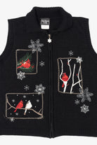 Vintage Black Southern Lady Cardinals Ugly Christmas Vest (1990s)