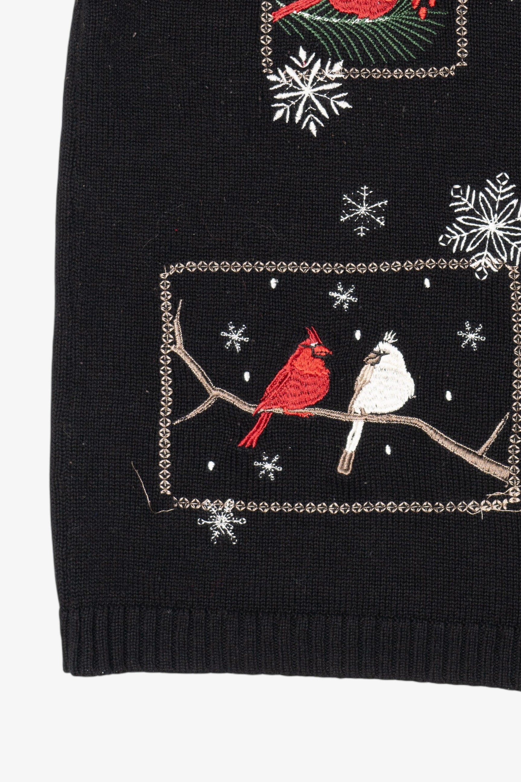 Vintage Black Southern Lady Cardinals Ugly Christmas Vest (1990s)