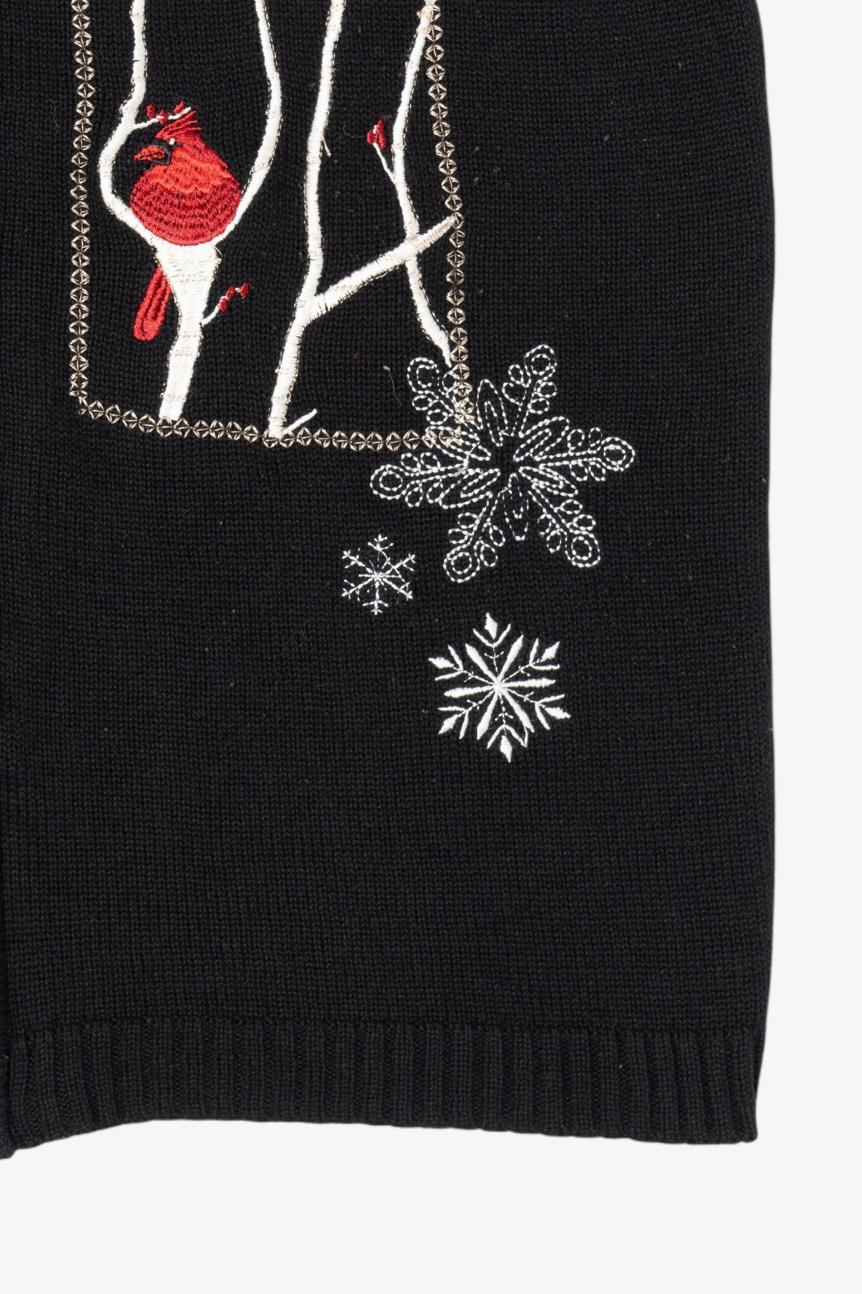 Vintage Black Southern Lady Cardinals Ugly Christmas Vest (1990s)