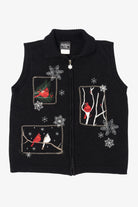 Vintage Black Southern Lady Cardinals Ugly Christmas Vest (1990s)