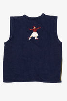 Vintage Navy Blue Ice Skating Bobbie Brooks Ugly Christmas Vest (2000s)