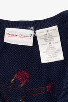Vintage Navy Blue Ice Skating Bobbie Brooks Ugly Christmas Vest (2000s)