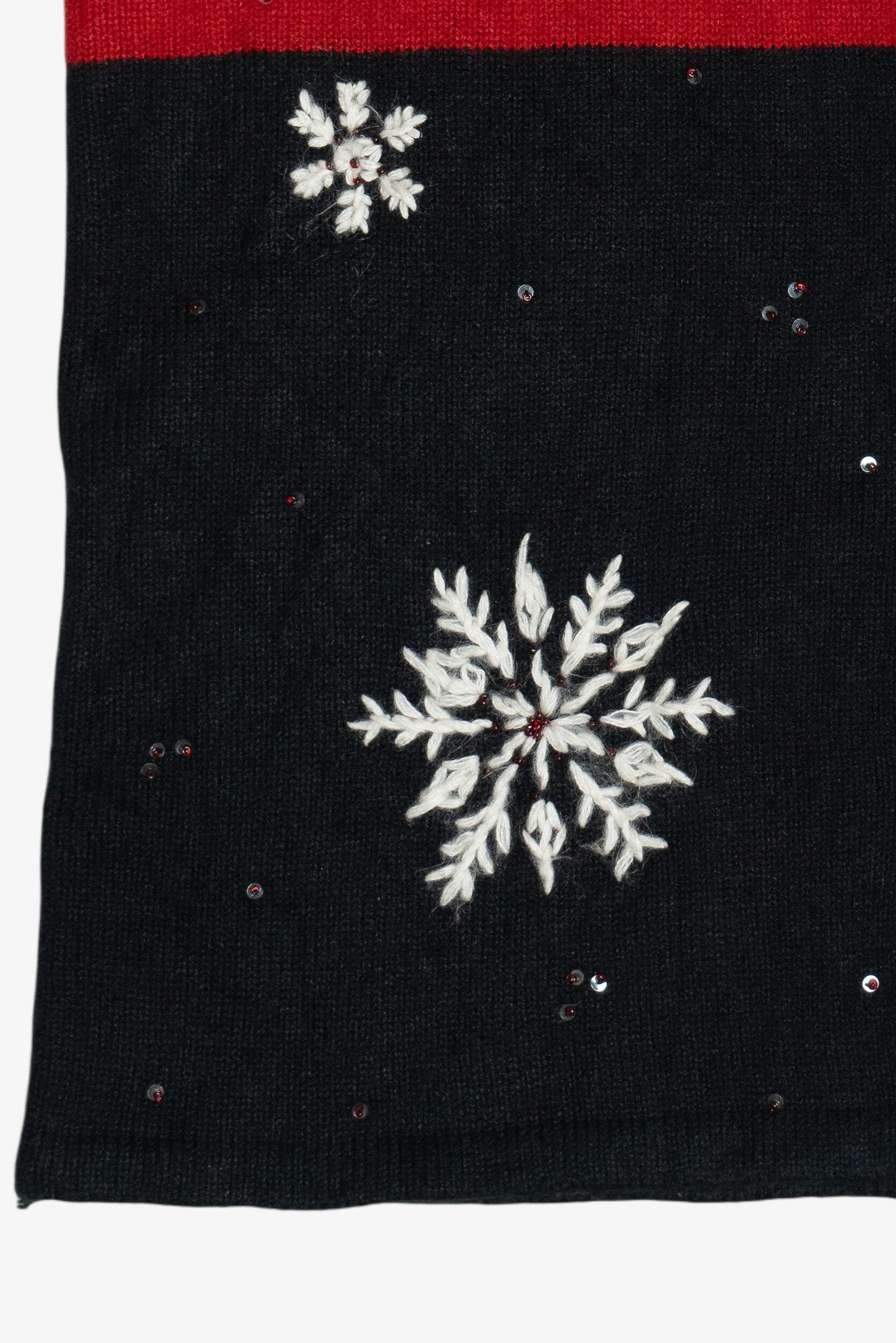 Vintage Emma James Snowflakes Color Block Ugly Christmas Vest (2000s)