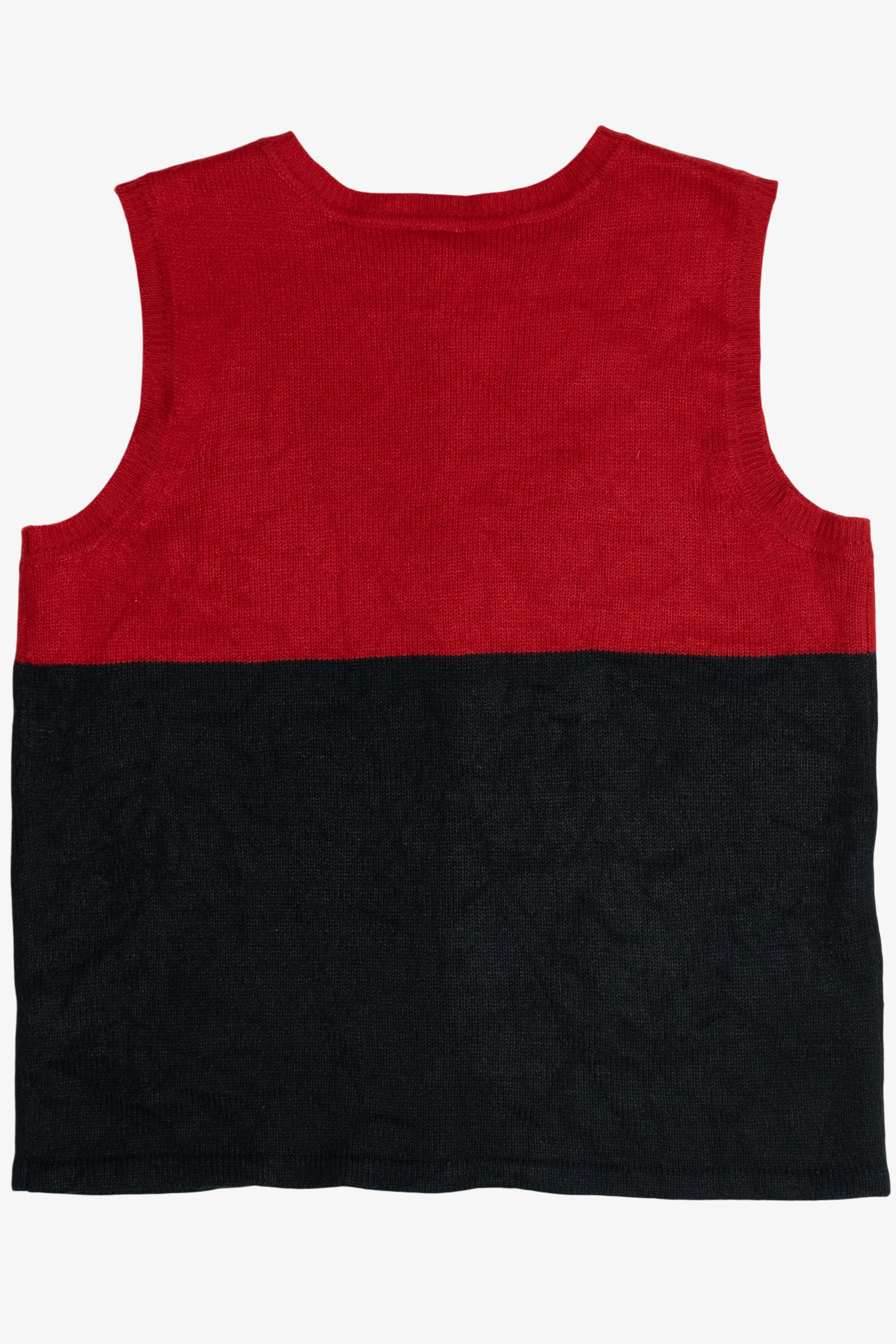 Vintage Emma James Snowflakes Color Block Ugly Christmas Vest (2000s)