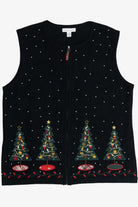 Vintage Charter Club Holiday Trees Ugly Christmas Vest (1990s)