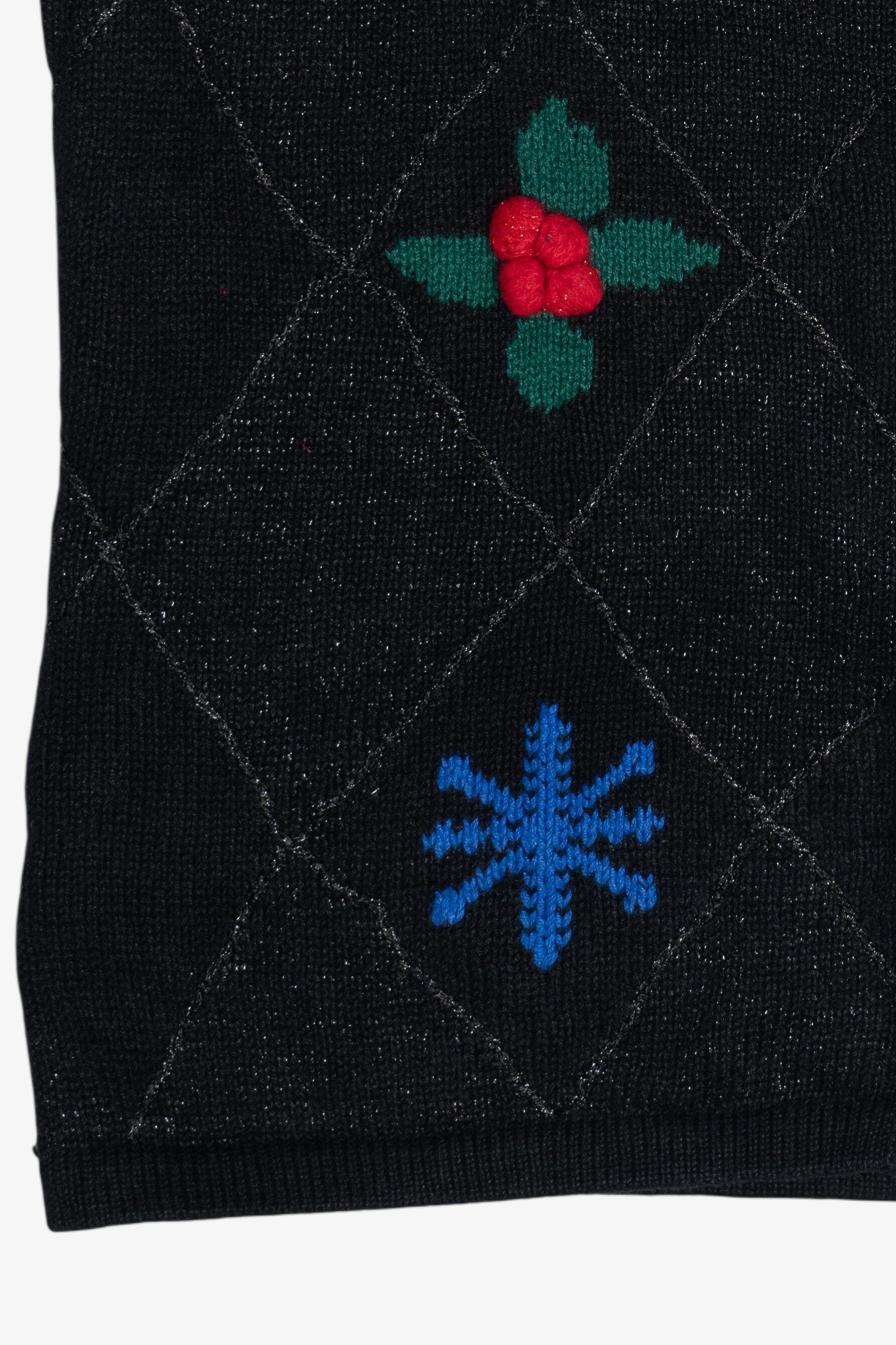 Vintage Crazy Horse Ornaments & Snowflakes Ugly Christmas Vest (1990s)