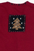 Vintage Coldwater Creek Tree & Snowmen Front Pockets Ugly Christmas Vest (2000s)