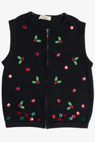 Vintage Bechamel "Ho Ho Ho" Holly & Ivy Ugly Christmas Vest (1990s)