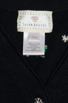 Vintage Susan Bristol Windy Santa Ugly Christmas Vest (1990s)