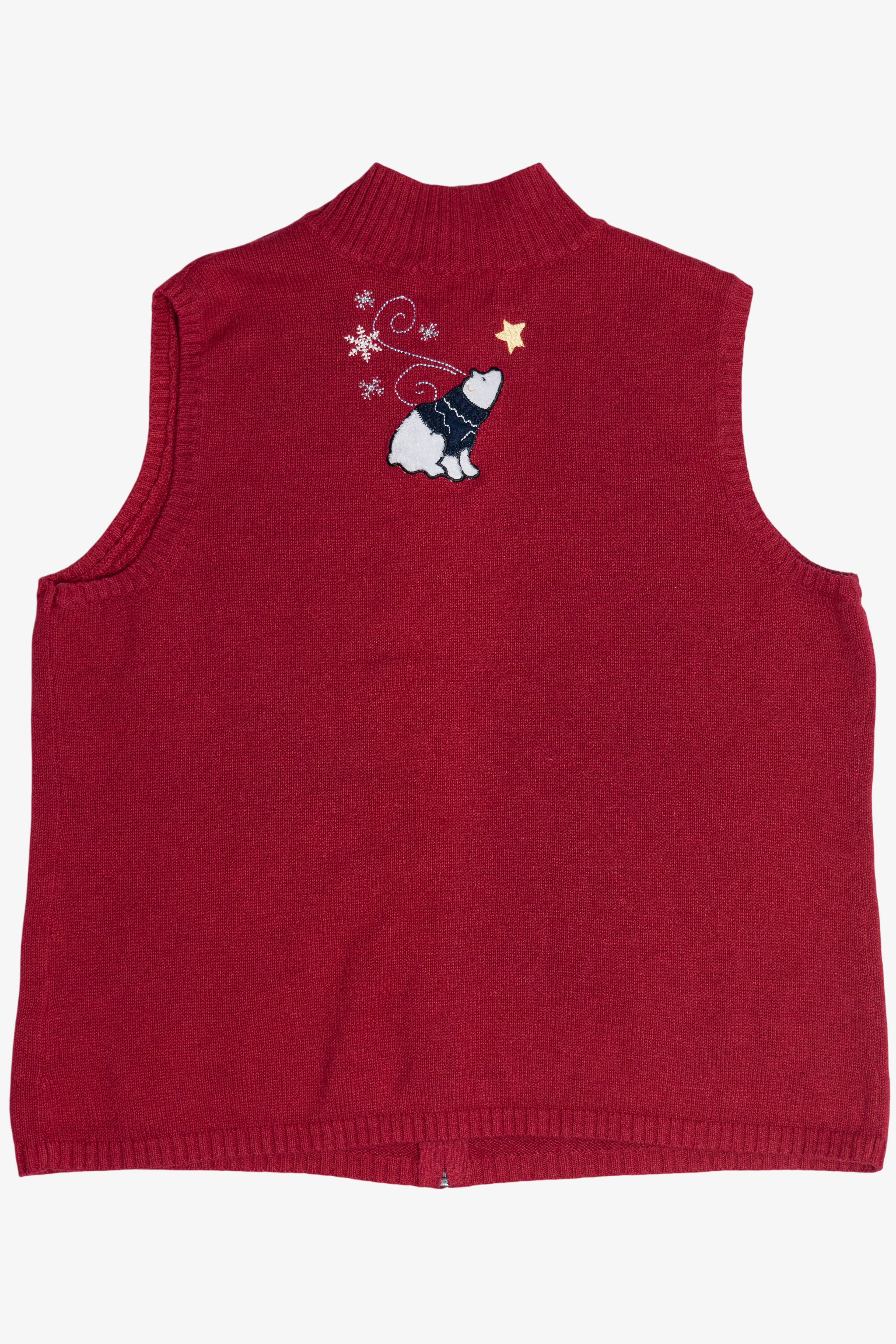 Vintage CJ Banks Polar Bears Wearing Sweaters Ugly Christmas Vest (2000s)