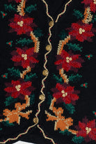 Vintage Erika II Hand Knit Holiday Flowers Ugly Christmas Vest (1990s)