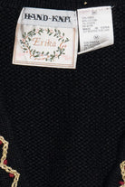 Vintage Erika Hand Knit Holiday Flowers Ugly Christmas Vest (1990s)