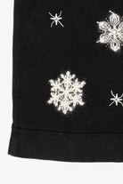 Vintage Black Quacker Factory Snowflakes Ugly Christmas Vest (2000s)