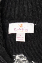 Vintage Black Quacker Factory Snowflakes Ugly Christmas Vest (2000s)