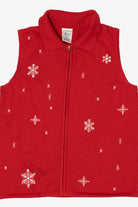 Vintage Red Allison Daley Snowflakes Ugly Christmas Vest (1990s)