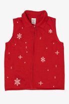 Vintage Red Allison Daley Snowflakes Ugly Christmas Vest (1990s)