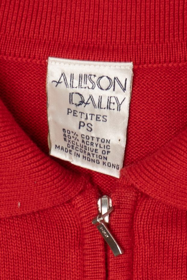 Vintage Red Allison Daley Snowflakes Ugly Christmas Vest (1990s)