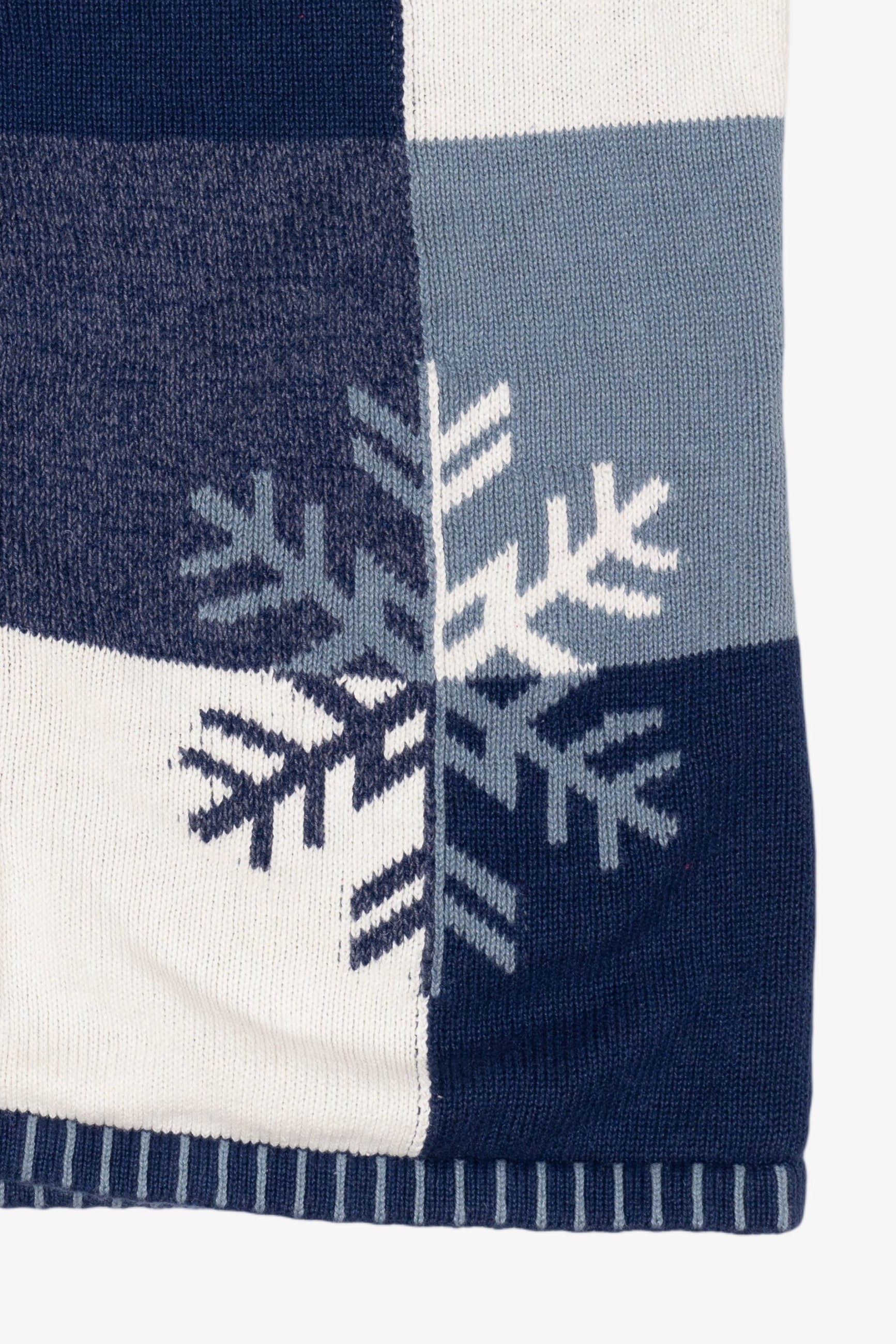 Vintage Blue Crystal Kobe Snowflakes Ugly Christmas Vest (2000s)