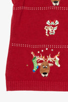 Red Classic Elements Reindeer Ugly Christmas Vest (2010s)