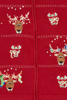 Red Classic Elements Reindeer Ugly Christmas Vest (2010s)