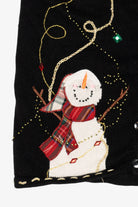 Vintage Black In Resource Snowmen Ugly Christmas Vest (2000s)