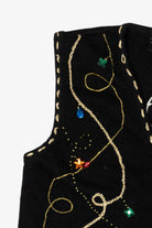 Vintage Black In Resource Snowmen Ugly Christmas Vest (2000s)