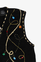 Vintage Black In Resource Snowmen Ugly Christmas Vest (2000s)