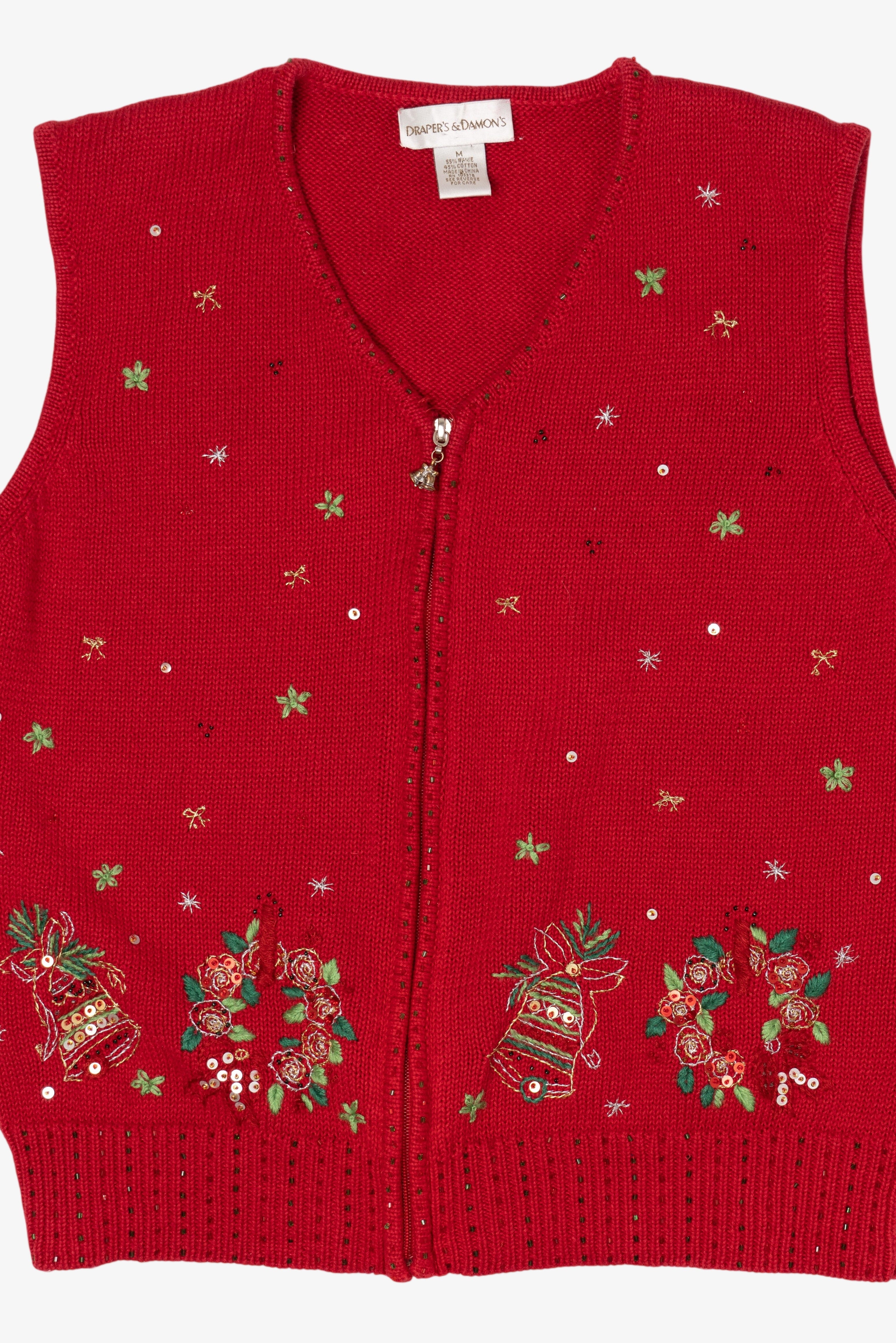 Vintage Red Draper's Damon's Ugly Christmas Vest (1990s)