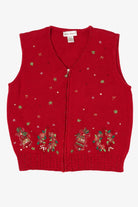 Vintage Red Draper's Damon's Ugly Christmas Vest (1990s)