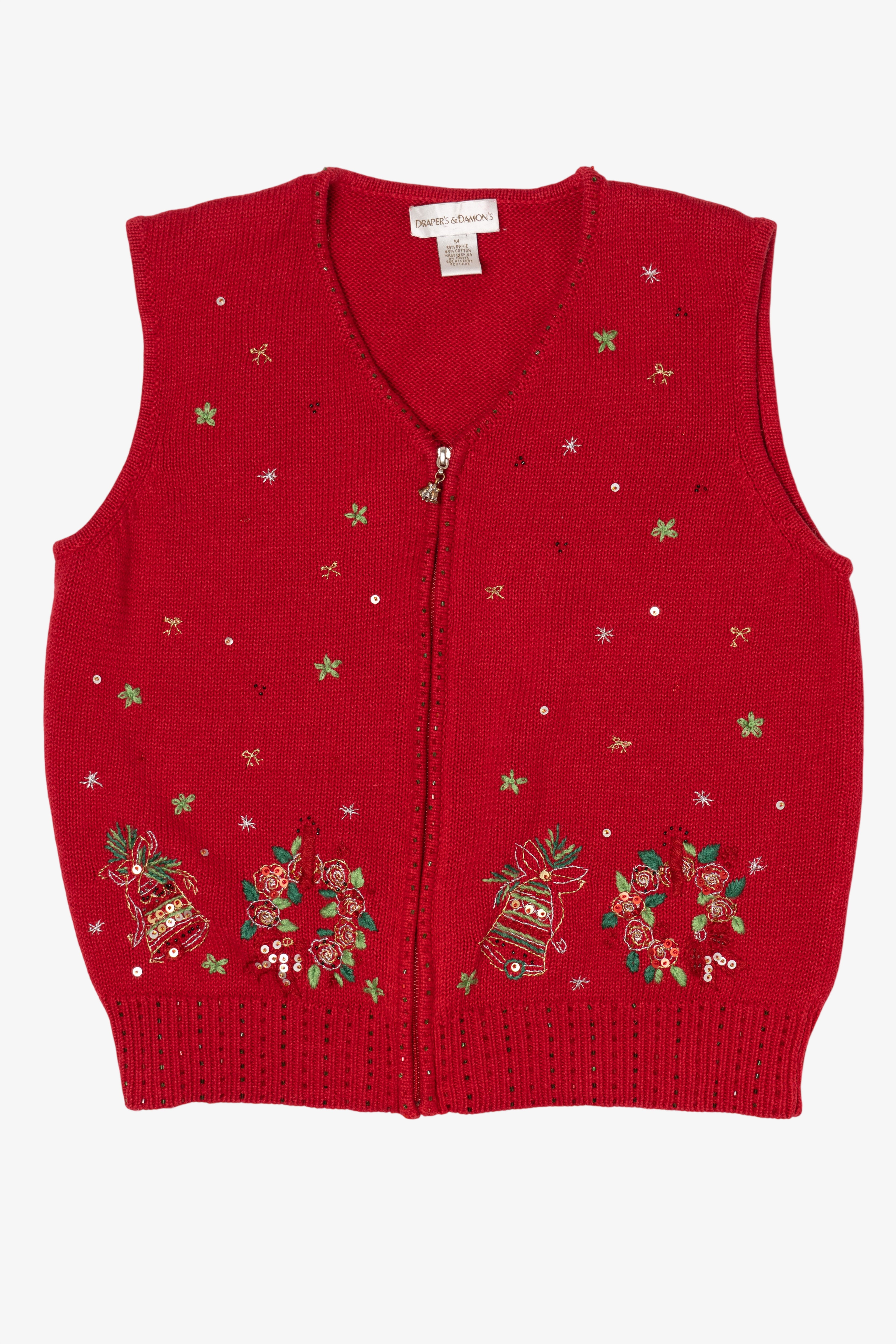 Vintage Red Draper's Damon's Ugly Christmas Vest (1990s)