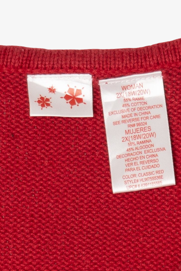 Vintage Red  Snowmen Tower Ugly Christmas Vest (2000s)