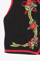 Vintage Black Kathie Lee Bells Ugly Christmas Vest (1990s)