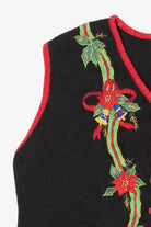 Vintage Black Kathie Lee Bells Ugly Christmas Vest (1990s)