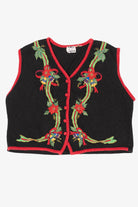 Vintage Black Kathie Lee Bells Ugly Christmas Vest (1990s)