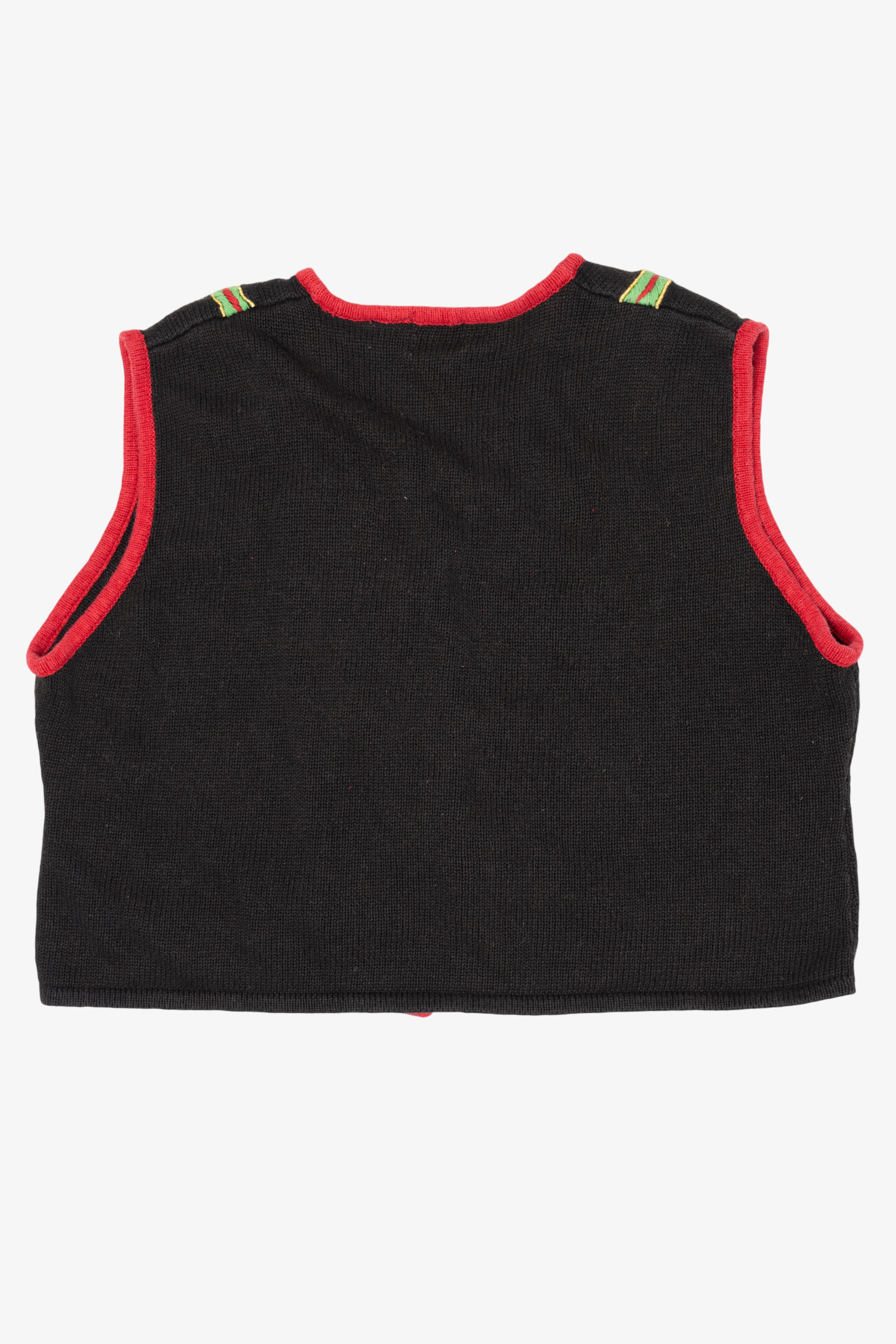 Vintage Black Kathie Lee Bells Ugly Christmas Vest (1990s)