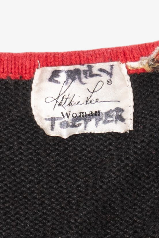 Vintage Black Kathie Lee Bells Ugly Christmas Vest (1990s)