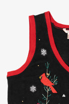 Black White Stag Cardinals Ugly Christmas Vest (2000s)