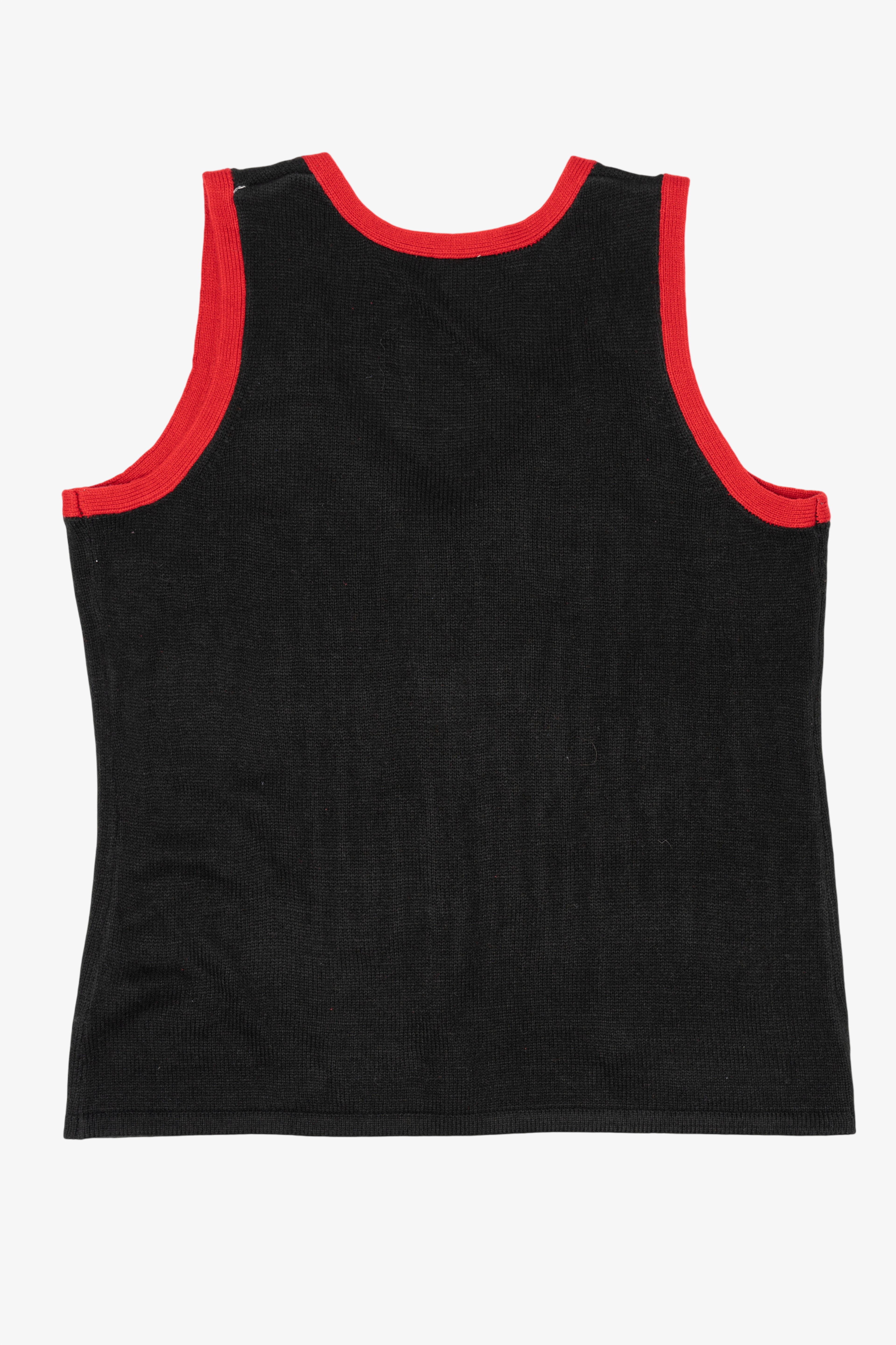 Black White Stag Cardinals Ugly Christmas Vest (2000s)