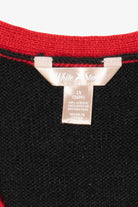 Black White Stag Cardinals Ugly Christmas Vest (2000s)