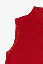 Vintage Red Christopher & Banks Snowmen Ugly Christmas Vest (2000s)