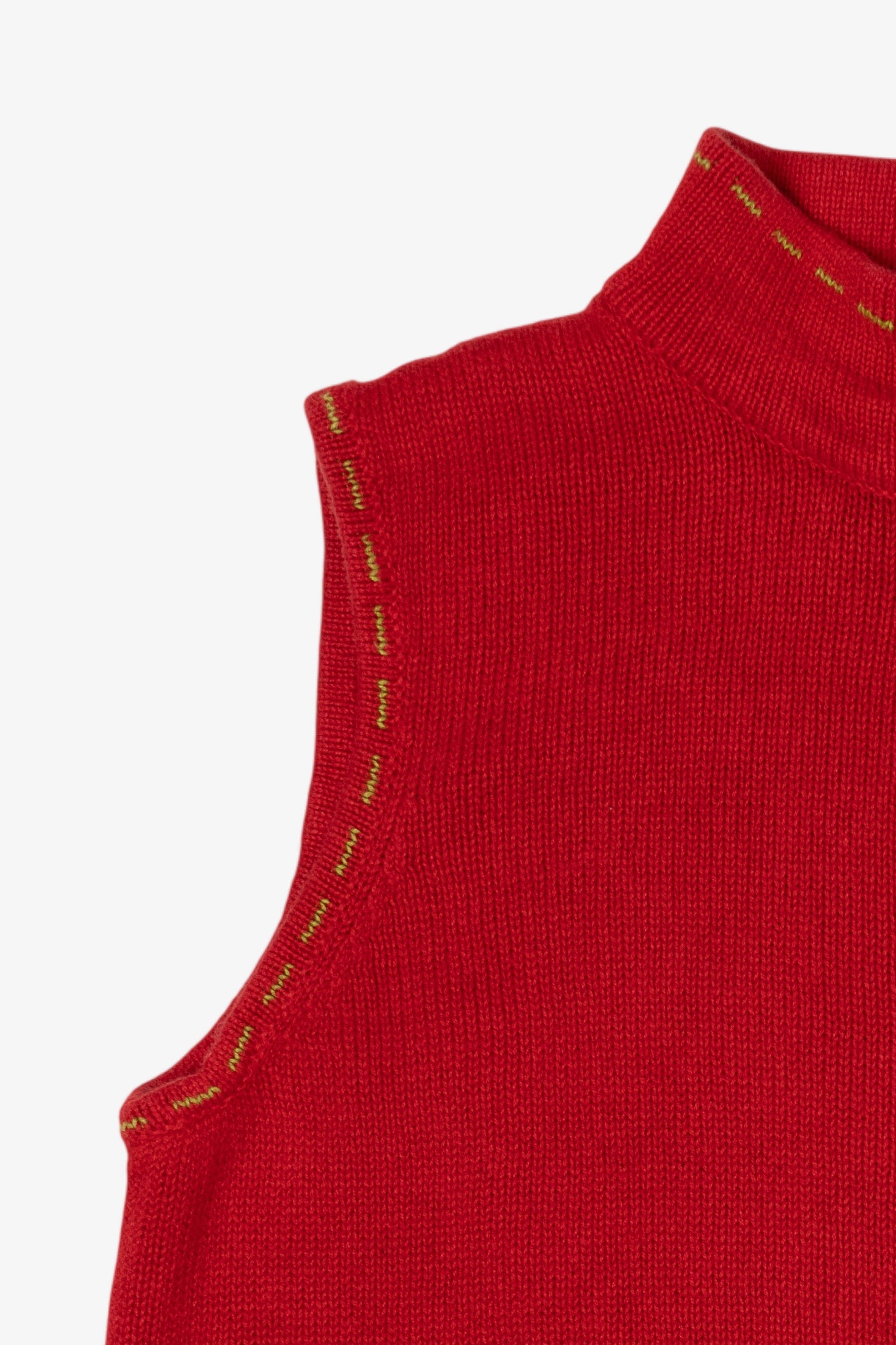 Vintage Red Christopher & Banks Snowmen Ugly Christmas Vest (2000s)
