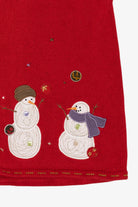 Vintage Red Christopher & Banks Snowmen Ugly Christmas Vest (2000s)