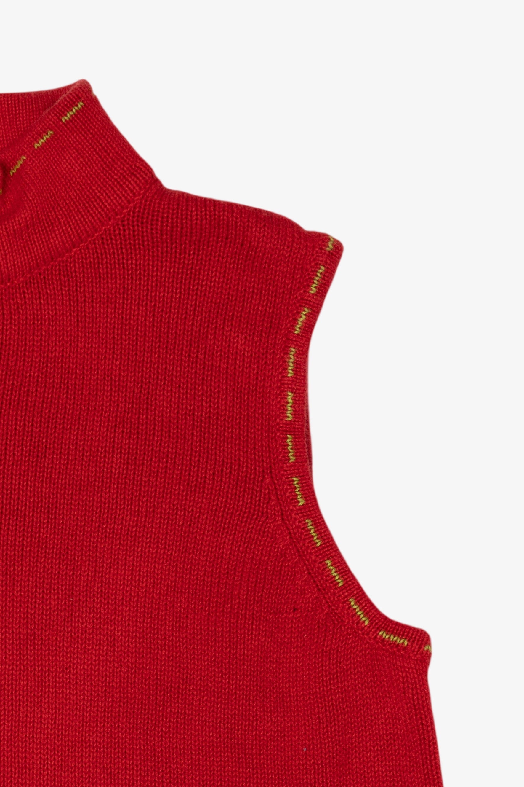 Vintage Red Christopher & Banks Snowmen Ugly Christmas Vest (2000s)
