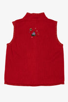 Vintage Red Christopher & Banks Snowmen Ugly Christmas Vest (2000s)