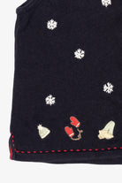 Vintage Hand Embroidered Christopher & Banks Snowflakes Ugly Christmas Vest (2000s)