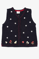 Vintage Hand Embroidered Christopher & Banks Snowflakes Ugly Christmas Vest (2000s)