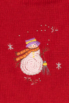 Vintage Red Hampshire Studio Snowmen Ugly Christmas Vest (1990s)