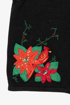 Poinsettias And Cardinals Ugly Christmas Vest (2010s)