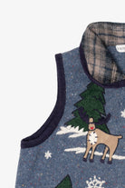 Vintage Blue Victoria Jones Reindeer Ugly Christmas Vest (2000s)